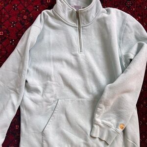 Carhartt Men's L Heavyweight Quarter-Zip Sweatshirt light blue
